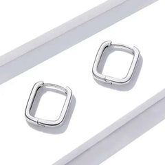 Rectangle 925 Silver Earring
