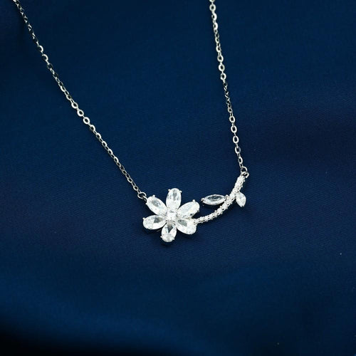 Rose 925 Silver Necklace - NECKLACES