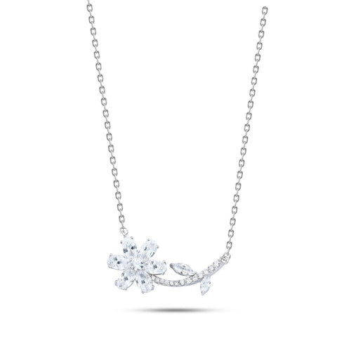Rose 925 Silver Necklace - NECKLACES