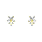 Rose Earrings Plated with Gold - 925 Sterling Silver - fathyibrahim