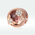 Rose Gold Secret Garden 925 Silver Charm - Transparent