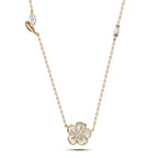 Rose gold small Flower - 925 Silver Necklace - NECKLACES
