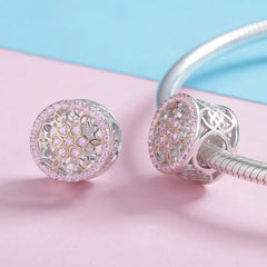 Rose Gold wheel 925 Silver Charm