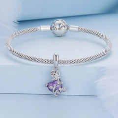 Rose Heart 925 Silver Charm - fathyibrahim