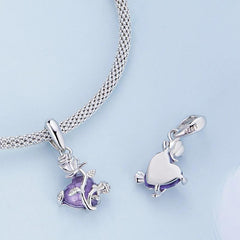 Rose Heart 925 Silver Charm - fathyibrahim