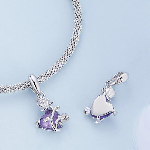 Rose Heart 925 Silver Charm - fathyibrahim