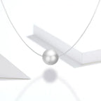 Round white pearl necklace - 925 Sterling Silver - Transparent - NECKLACES