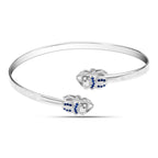 Scarab 925 Silver Bangle - Blue - Blue - Bangels