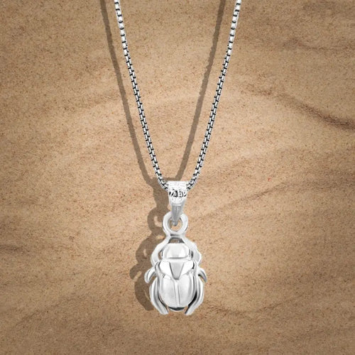 Scarab 925 Silver Necklace - NECKLACES