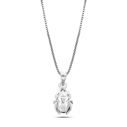 Scarab 925 Silver Necklace - NECKLACES