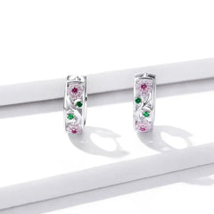 Secret Garden 925 Silver Earrings - Multi Color