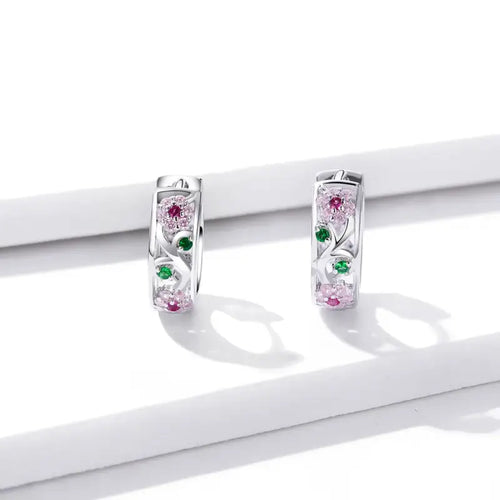 Secret Garden 925 Silver Earrings - Multi Color