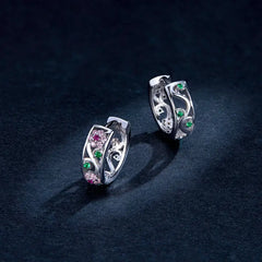Secret Garden 925 Silver Earrings - Multi Color