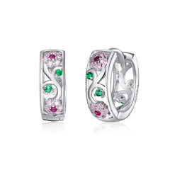 Secret Garden 925 Silver Earrings - Multi Color