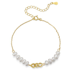 Shell Pearls 925 Silver Bracelet - fathyibrahim