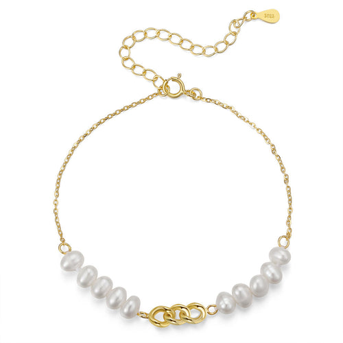Shell Pearls 925 Silver Bracelet - fathyibrahim