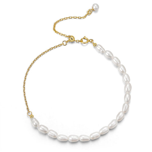 Shell Pearls 925 Silver Bracelet - fathyibrahim