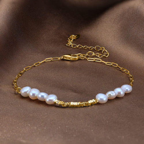 Shell Pearls 925 Silver Bracelet - fathyibrahim