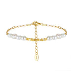 Shell Pearls 925 Silver Bracelet - fathyibrahim