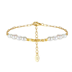 Shell Pearls 925 Silver Bracelet - fathyibrahim