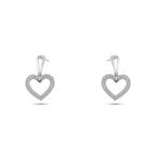 Shimmering Zircon Heart Earring - 925 Sterling Silver - fathyibrahim