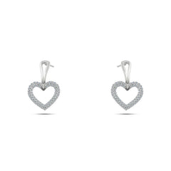 Shimmering Zircon Heart Earring - 925 Sterling Silver - fathyibrahim