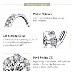 Shining Hoop 925 Silver Earrings - Transparent