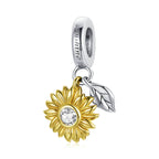 Shinning sunflower 925 silver charm/pendant - fathyibrahim