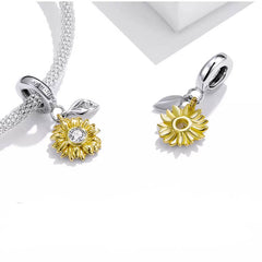 Shinning sunflower 925 silver charm/pendant - fathyibrahim