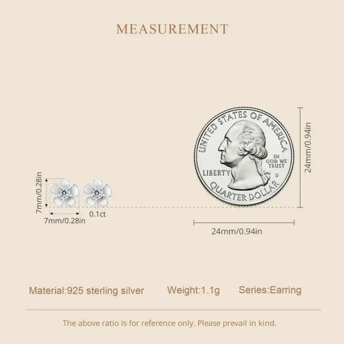 Shiny Moissanite Earring - 925 sterling silver - Transparent