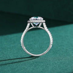 Shiny Round Zircon 925 Silver Ring