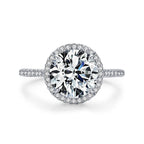 Shiny Round Zircon 925 Silver Ring - fathyibrahim