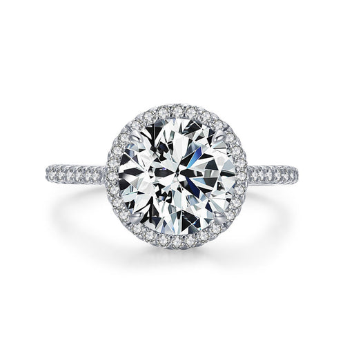 Shiny Round Zircon 925 Silver Ring - fathyibrahim