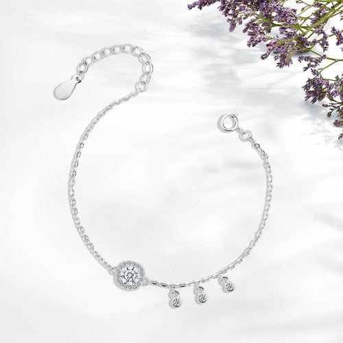 Shiny Zircon 925 Silver Bracelet - fathyibrahim