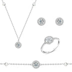 Shiny Zircon 925 Silver Set - Sets