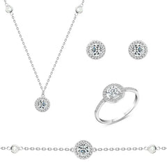 Shiny Zircon 925 Silver Set - Sets