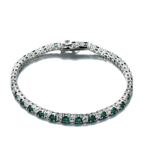 Shiny zircon Bracelet tennis 925 Silver - Multi Color - Bracelets
