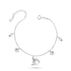 Shiny Zircon Butterflies Bracelet - 925 sterling silver - Transparent - Bracelets