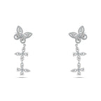 Shiny Zircon Butterfly Earring - 925 sterling silver - fathyibrahim