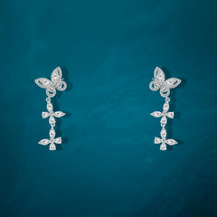 Shiny Zircon Butterfly Earring - 925 sterling silver - fathyibrahim