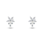 Shiny Zircon Flower Earring - 925 sterling silver - fathyibrahim