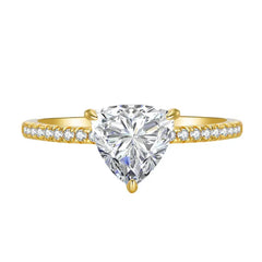 Shiny Zircon Gold Plated 925 Silver Ring - Transparent / 7 - Rings