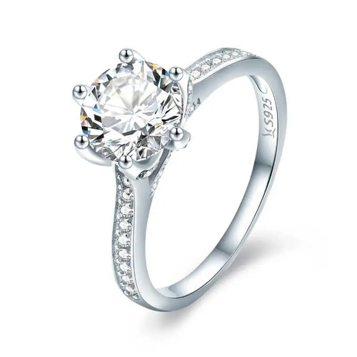 Shiny zircon Ring - 925 sterling silver - Rings