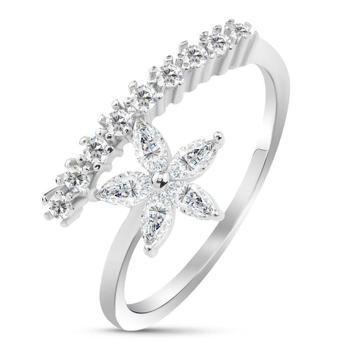 Shiny zircon Star Ring - 925 sterling silver - fathyibrahim