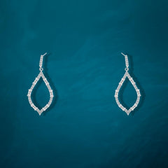 Shiny Zircon Teardrop Earring - 925 sterling silver - fathyibrahim