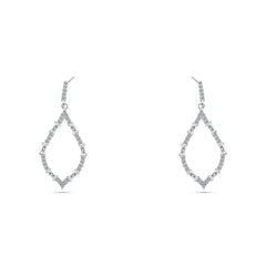 Shiny Zircon Teardrop Earring - 925 sterling silver - fathyibrahim