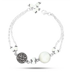 silver bracelet for women caliber 925 (God is the best protector) - White - Bracelets