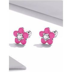 Simple Flower 925 Silver Earring - fathyibrahim