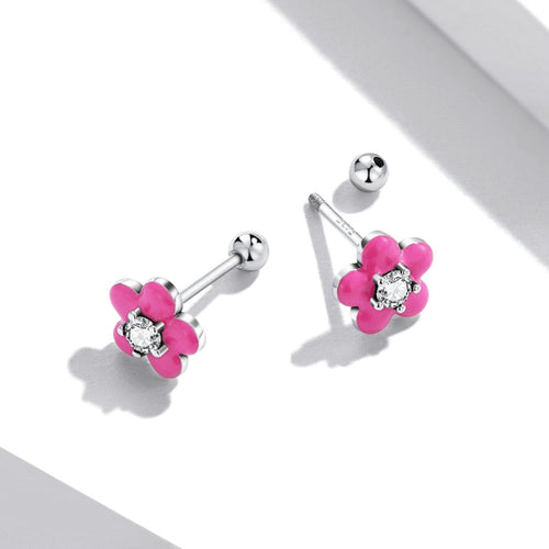 Simple Flower 925 Silver Earring - fathyibrahim