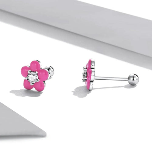Simple Flower 925 Silver Earring - fathyibrahim